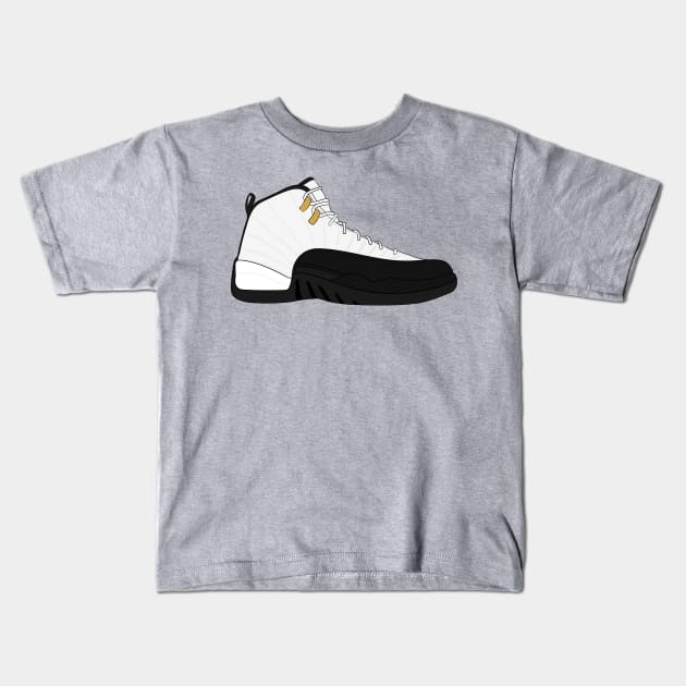 Air Jordan XII (12) - Taxi Kids T-Shirt by WalkDesigns